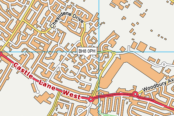 BH8 0PH map - OS VectorMap District (Ordnance Survey)