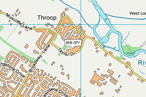 BH8 0PY map - OS VectorMap District (Ordnance Survey)
