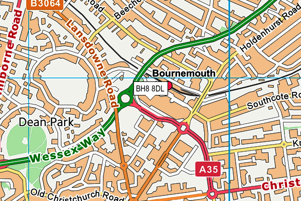 BH8 8DL map - OS VectorMap District (Ordnance Survey)