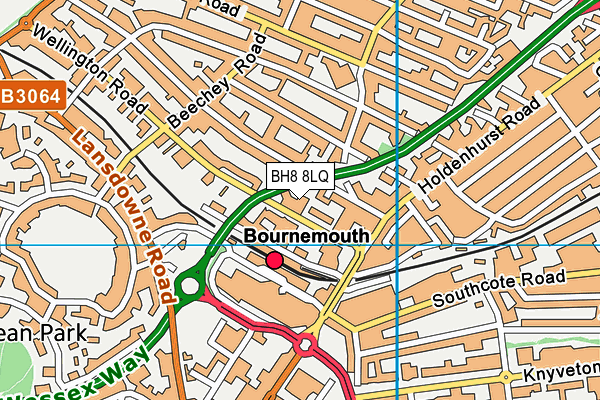 BH8 8LQ map - OS VectorMap District (Ordnance Survey)