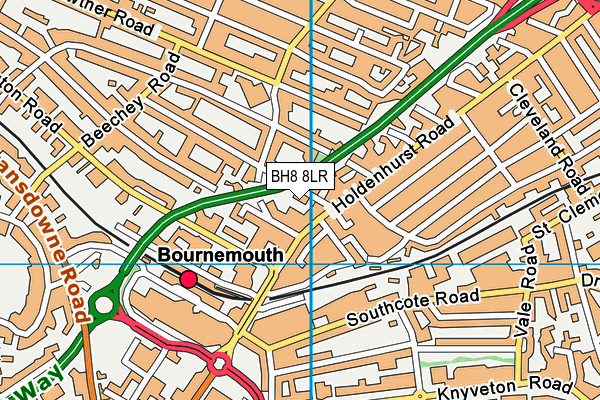 BH8 8LR map - OS VectorMap District (Ordnance Survey)