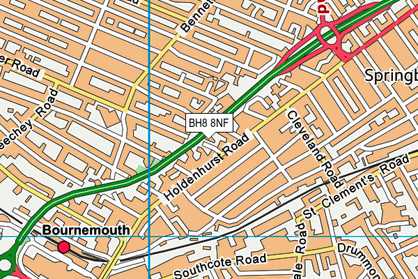 Map of GROSVENOR COURT (BOURNEMOUTH) LIMITED at district scale