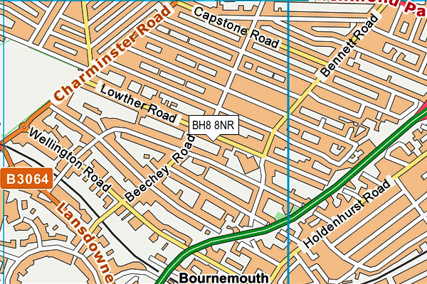 BH8 8NR map - OS VectorMap District (Ordnance Survey)