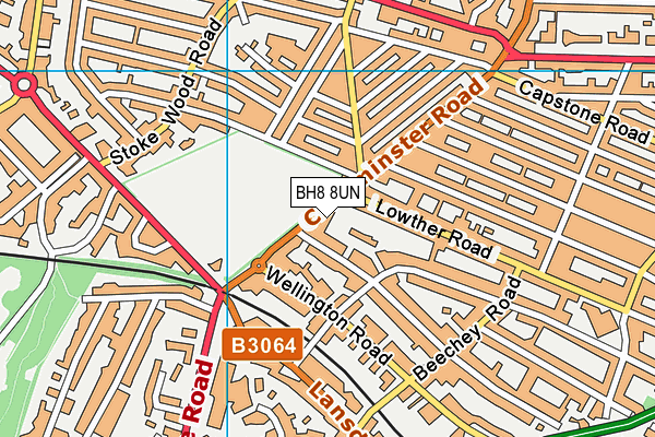 BH8 8UN map - OS VectorMap District (Ordnance Survey)