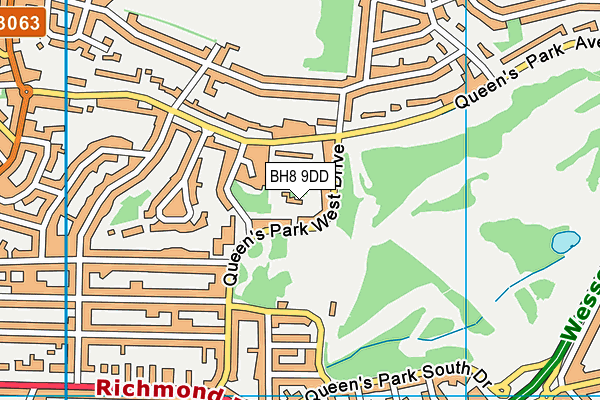 BH8 9DD map - OS VectorMap District (Ordnance Survey)