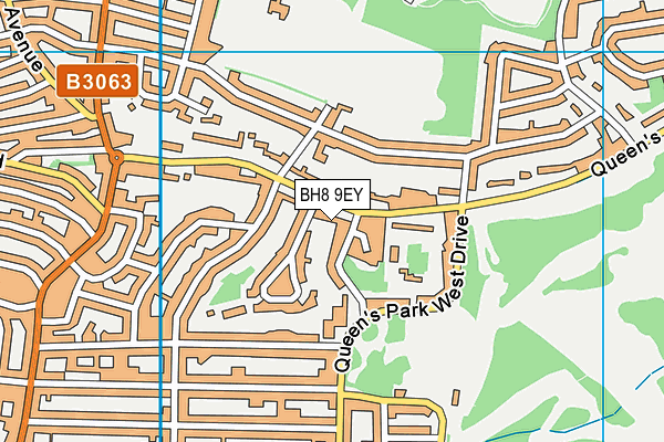BH8 9EY map - OS VectorMap District (Ordnance Survey)