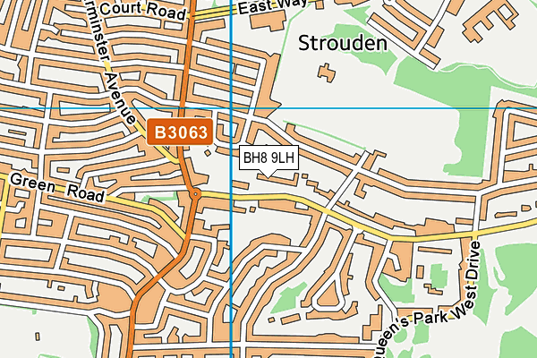BH8 9LH map - OS VectorMap District (Ordnance Survey)