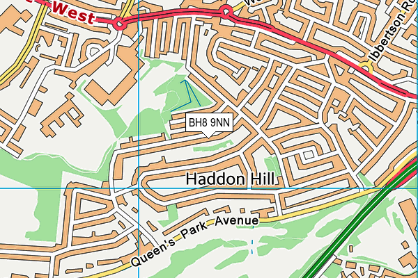 BH8 9NN map - OS VectorMap District (Ordnance Survey)