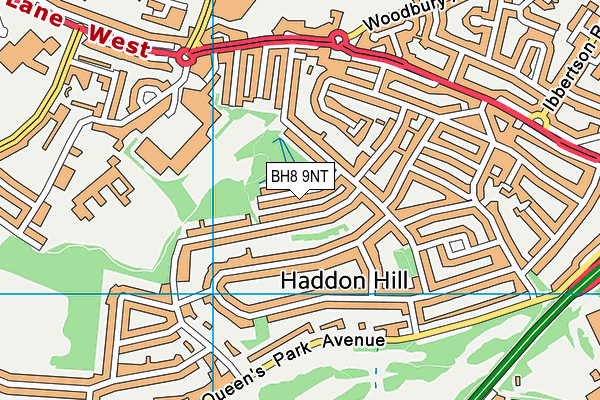 BH8 9NT map - OS VectorMap District (Ordnance Survey)