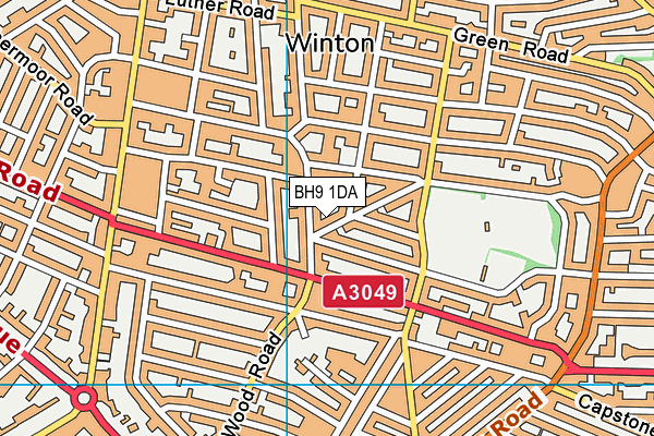 BH9 1DA map - OS VectorMap District (Ordnance Survey)