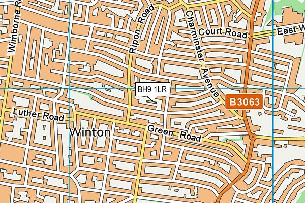 BH9 1LR map - OS VectorMap District (Ordnance Survey)