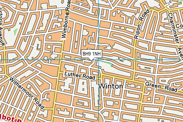 BH9 1NH map - OS VectorMap District (Ordnance Survey)