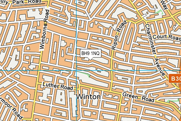 BH9 1NQ map - OS VectorMap District (Ordnance Survey)