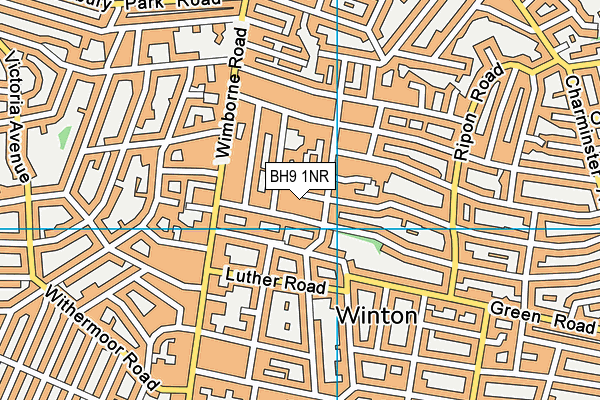 BH9 1NR map - OS VectorMap District (Ordnance Survey)