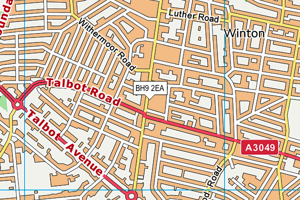 BH9 2EA map - OS VectorMap District (Ordnance Survey)