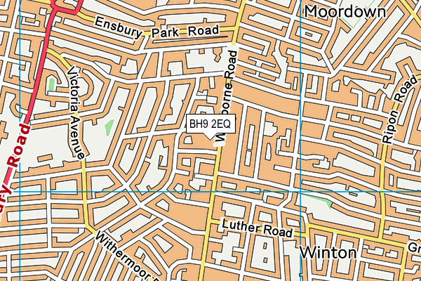 BH9 2EQ map - OS VectorMap District (Ordnance Survey)