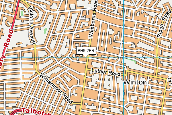 BH9 2ER map - OS VectorMap District (Ordnance Survey)