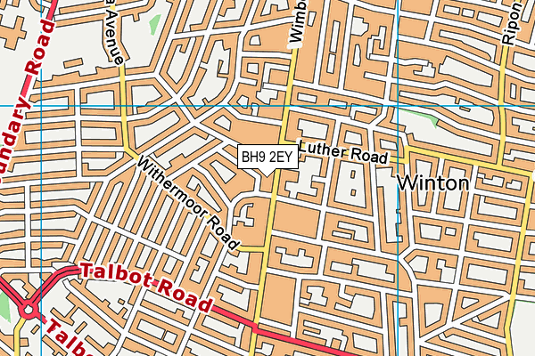 BH9 2EY map - OS VectorMap District (Ordnance Survey)