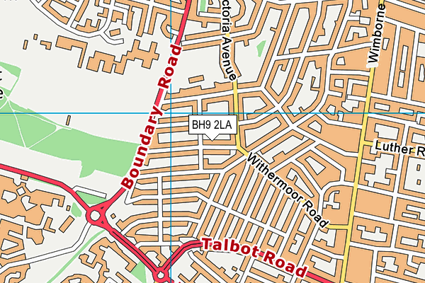 BH9 2LA map - OS VectorMap District (Ordnance Survey)