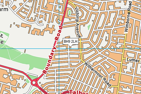 BH9 2LH map - OS VectorMap District (Ordnance Survey)