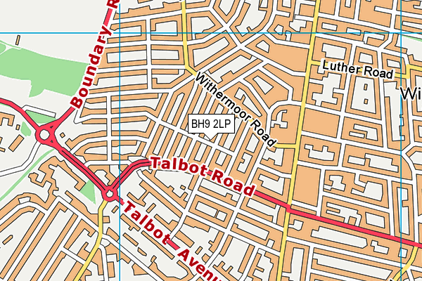 BH9 2LP map - OS VectorMap District (Ordnance Survey)