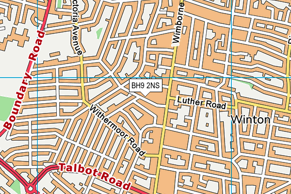 BH9 2NS map - OS VectorMap District (Ordnance Survey)