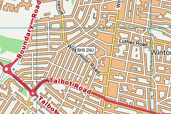 BH9 2NU map - OS VectorMap District (Ordnance Survey)