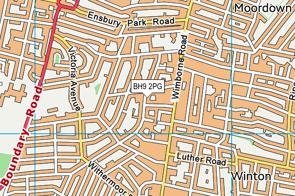 BH9 2PG map - OS VectorMap District (Ordnance Survey)