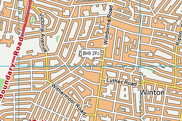 BH9 2PJ map - OS VectorMap District (Ordnance Survey)