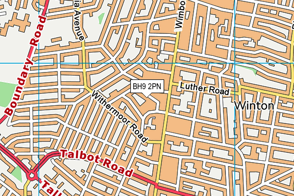 BH9 2PN map - OS VectorMap District (Ordnance Survey)