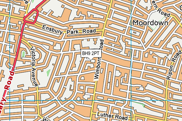 BH9 2PT map - OS VectorMap District (Ordnance Survey)