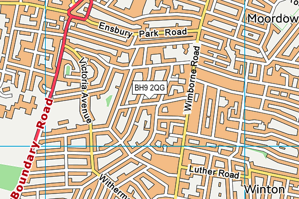 BH9 2QG map - OS VectorMap District (Ordnance Survey)