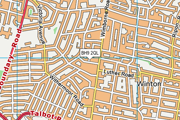 BH9 2QL map - OS VectorMap District (Ordnance Survey)