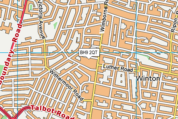 BH9 2QT map - OS VectorMap District (Ordnance Survey)