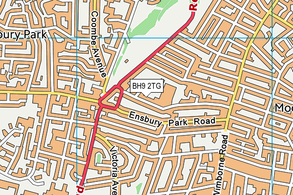 Winton Primary School map (BH9 2TG) - OS VectorMap District (Ordnance Survey)