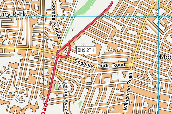 BH9 2TH map - OS VectorMap District (Ordnance Survey)