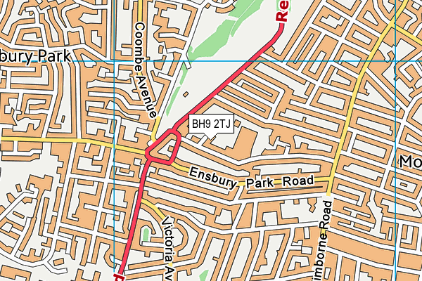 BH9 2TJ map - OS VectorMap District (Ordnance Survey)