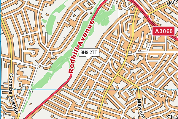 BH9 2TT map - OS VectorMap District (Ordnance Survey)