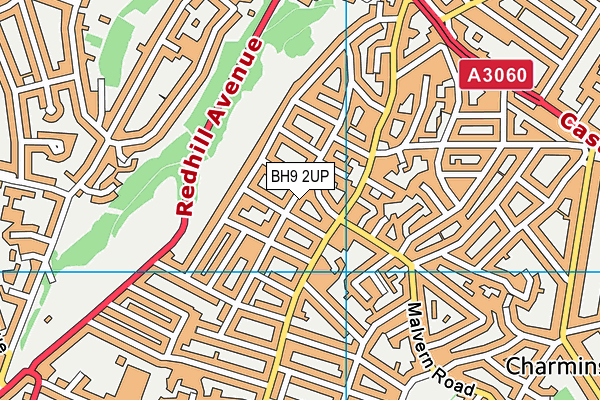 BH9 2UP map - OS VectorMap District (Ordnance Survey)