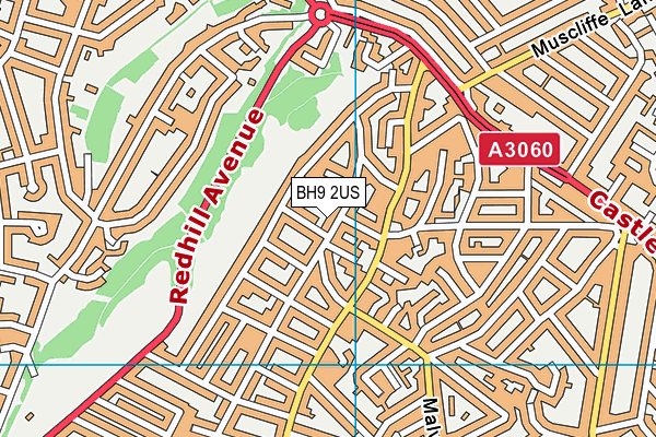 BH9 2US map - OS VectorMap District (Ordnance Survey)