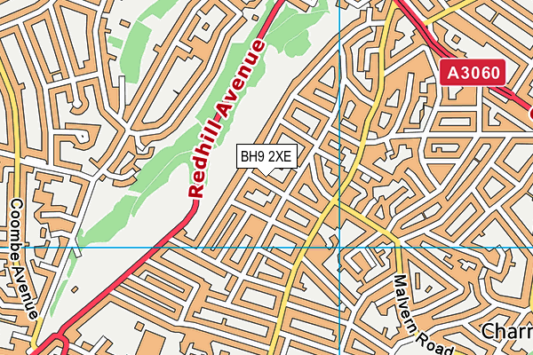 BH9 2XE map - OS VectorMap District (Ordnance Survey)