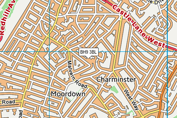 BH9 3BL map - OS VectorMap District (Ordnance Survey)