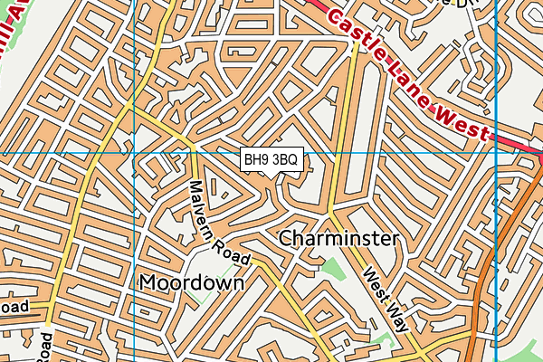 BH9 3BQ map - OS VectorMap District (Ordnance Survey)