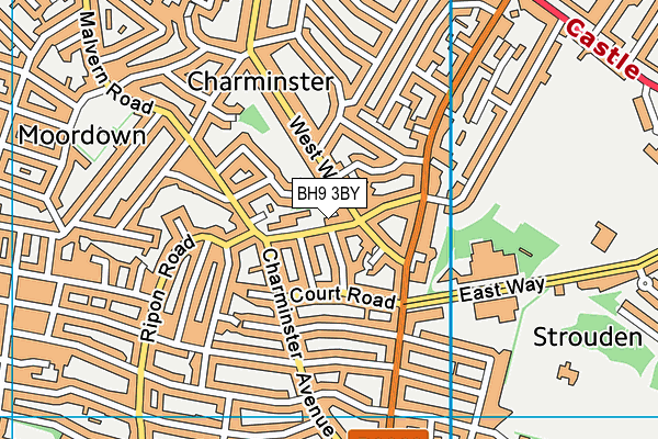 St. Walburga's Catholic Primary School map (BH9 3BY) - OS VectorMap District (Ordnance Survey)