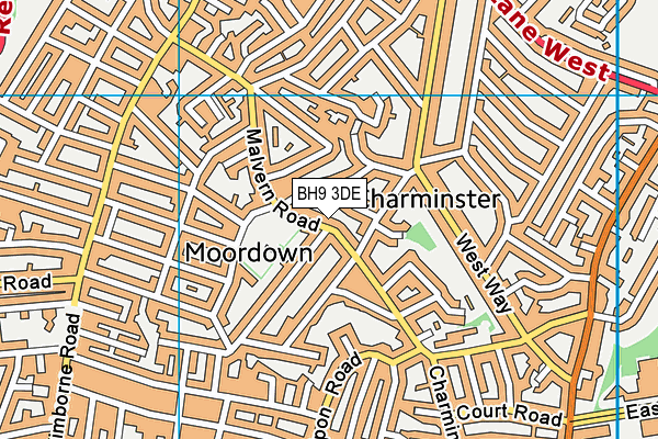 BH9 3DE map - OS VectorMap District (Ordnance Survey)