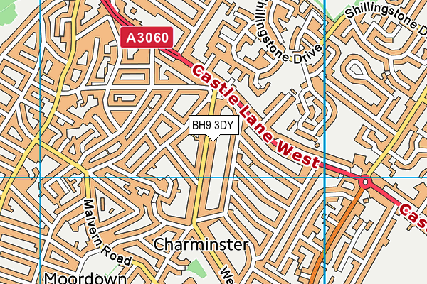 BH9 3DY map - OS VectorMap District (Ordnance Survey)