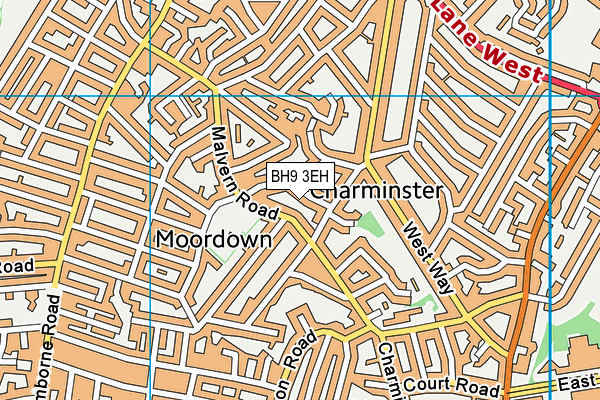 BH9 3EH map - OS VectorMap District (Ordnance Survey)