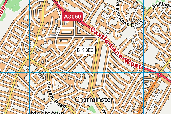 BH9 3EQ map - OS VectorMap District (Ordnance Survey)