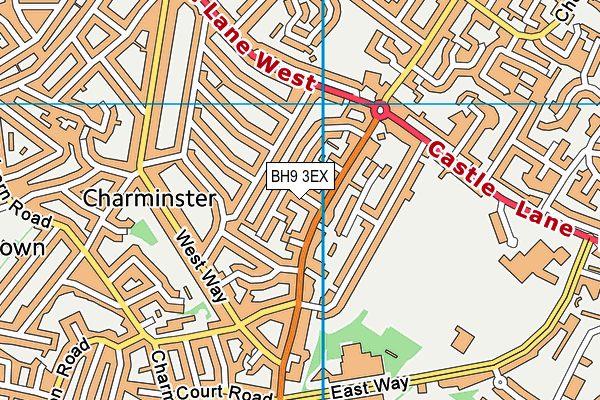 BH9 3EX map - OS VectorMap District (Ordnance Survey)