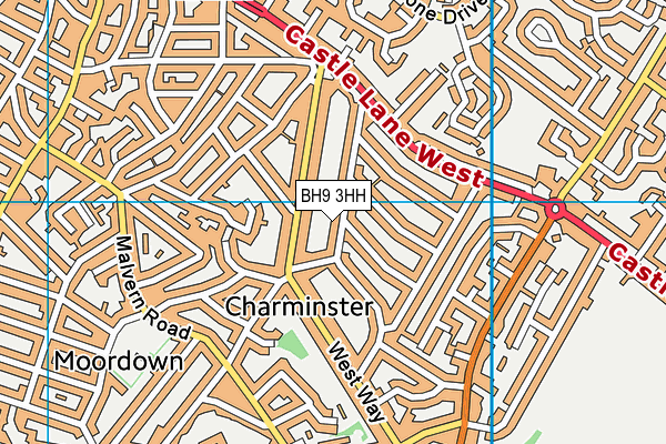 BH9 3HH map - OS VectorMap District (Ordnance Survey)